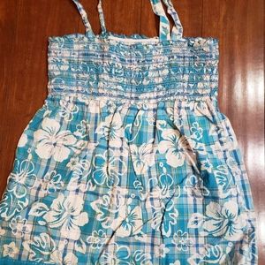 Maurices XL Blue Floral Tank Top